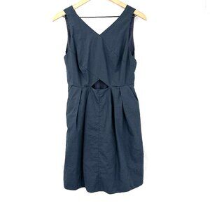 Madewell Navy blue cut out sleeveless sundress preppy nautical classic cotton 8